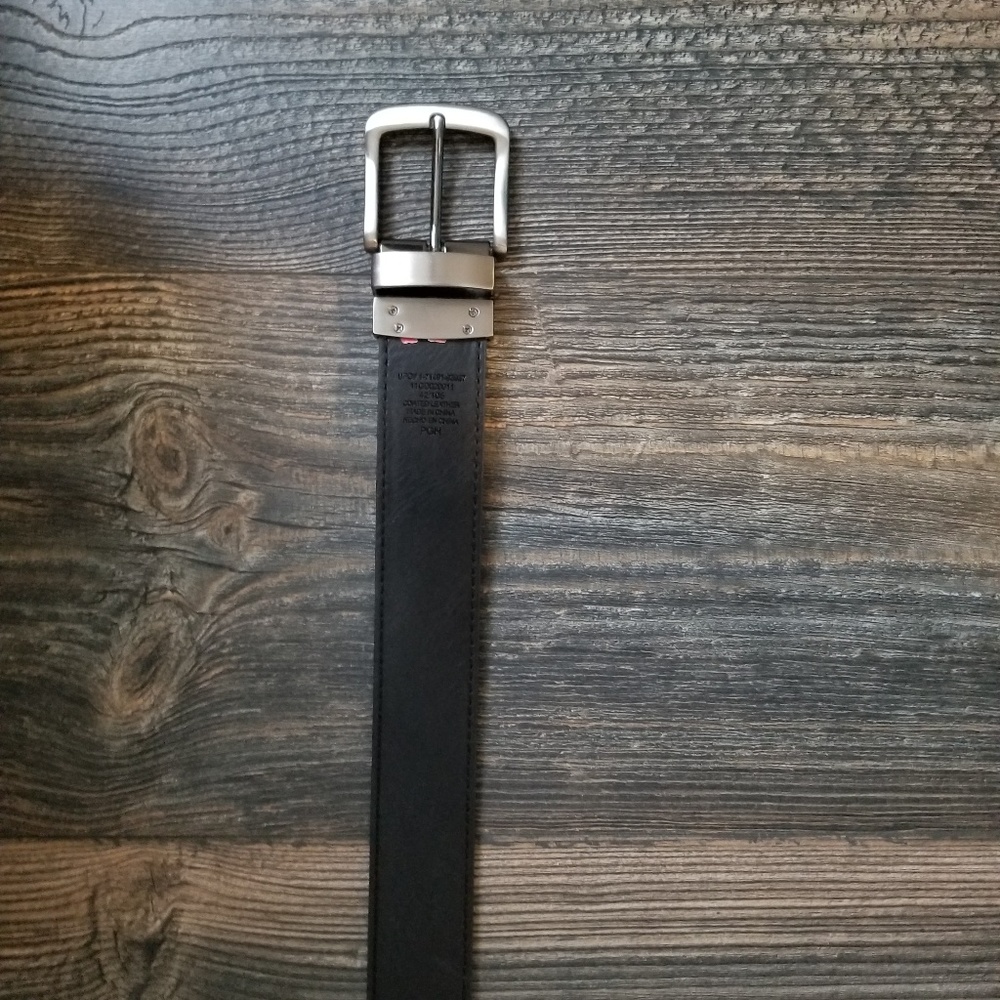 Mens black leather belt Dickies